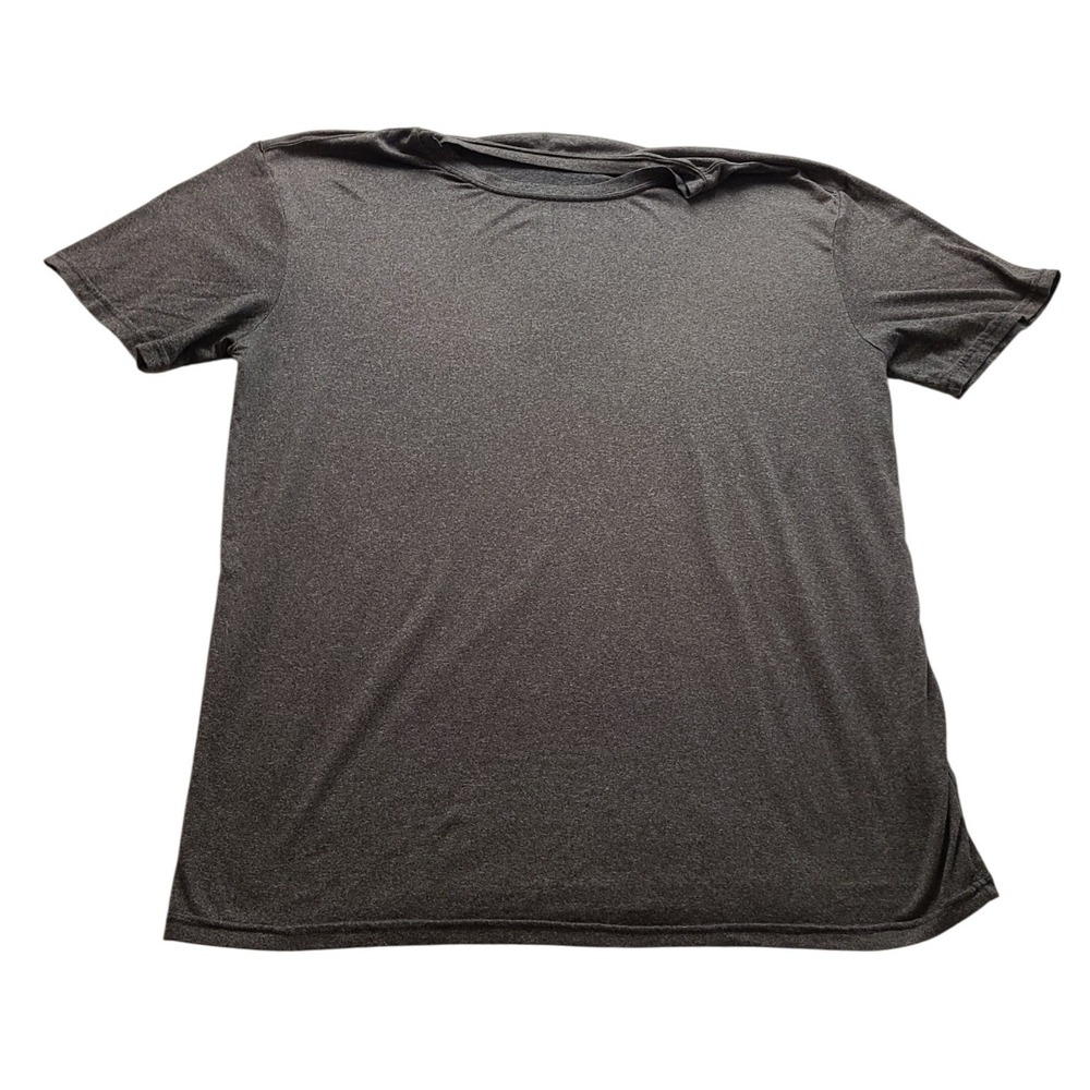 Unbranded Men's Short Sleeve Crewneck Performance Tshirt Charcoal Gray Heather L